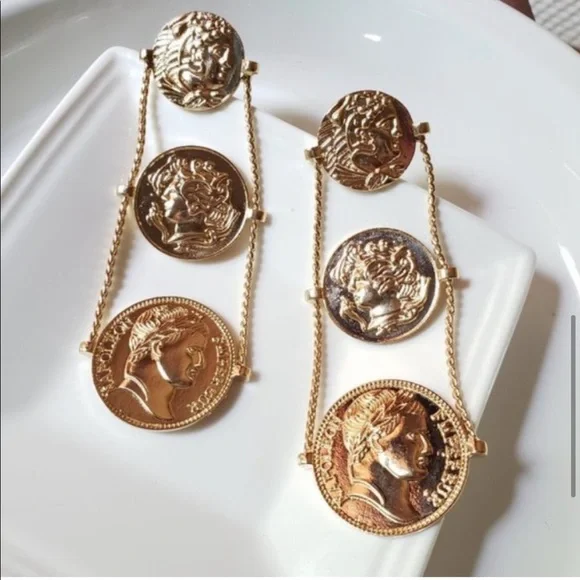 This Stunning Zara's Coins Earrings - Picture 2 of 7